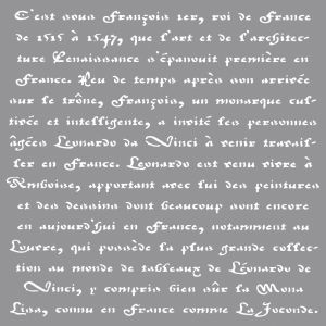 Schablone franz. Schrift