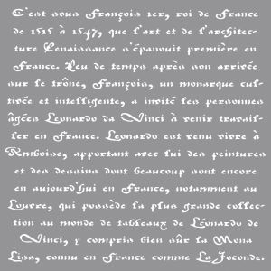 Pochoir Ecriture française