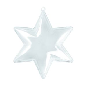 Plastic star, 2 parts, 10cm ø