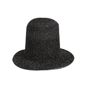 Velvet silk hat, 2cm ø