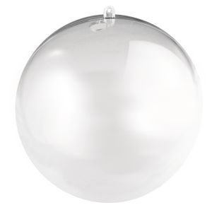 Boule en plastique, en 2 parties, 12cm ø