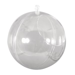 Boule en plastique, en 2 pces, 10cm ø