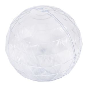 Boule plastique, en 2pces,facettée, ø8cm