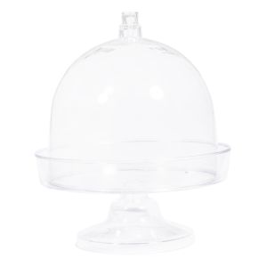 Plastic mini cake stand with dome