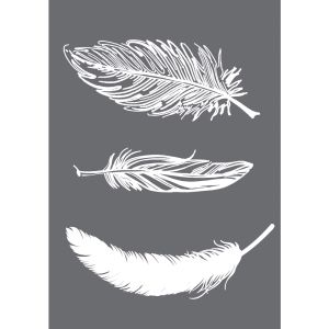 Screen-printing stencil Feathers, A5