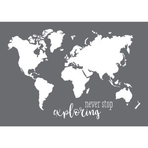 Siebdruck-Schablone World map A3