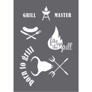 Pochoir de sérigraphie Grill Master A4