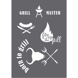 Pochoir de sérigraphie  Grill Master  A4