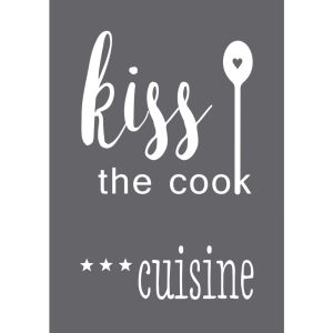 Stencil  Kiss the cook  A5