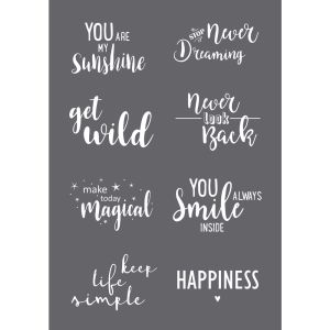 Siebdruck-Schablone Sprüche A5