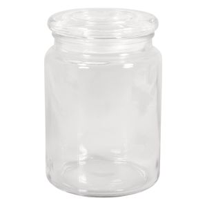 Storage jar with glass lid, 10cm ø