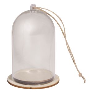 Plastic cloche with base, 6cm ø