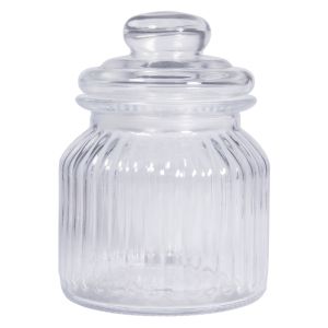 Storage jars, grooved, 11cm ø