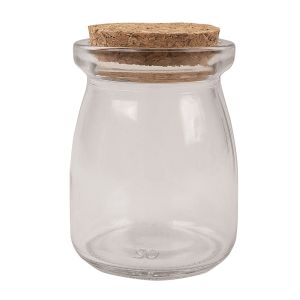 Glass container w. cork lid, 5cm ø