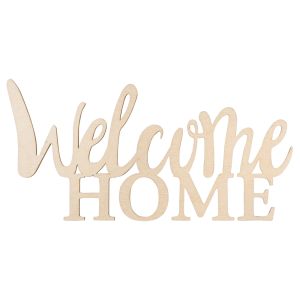 Holzschrift  Welcome home , FSC 100%