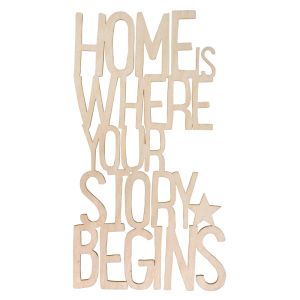 Wood font Home ..story begins FSC100%
