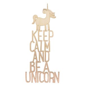 Wood font  Keep calm...unicorn  FSC100%