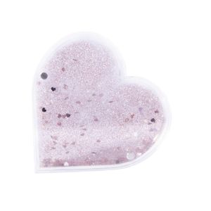 Acryl.magnet pict.frame Heart w.glitter