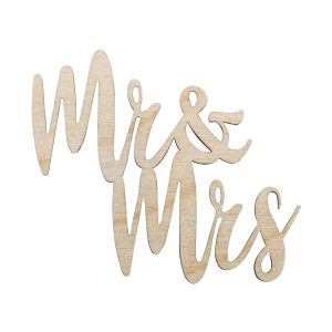 Wood mini letter. Mr&Mrs ,FSC Mix Credit