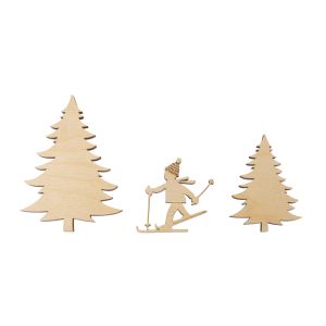 Holz-Streudeko Skifahrer, FSC Mix Credit