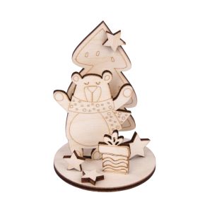 Wood inlay Winter Bear, FSC Mix Credit
