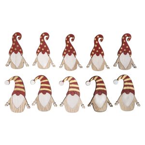 Wood shapes to scatter X-mas gnome