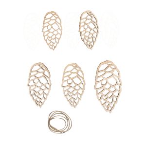 Holz-Deko Zapfen, FSC Mix Credit, sort.