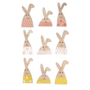 Wood shapes to scatter Funny bunnies