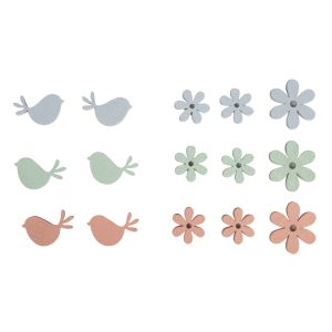 Miniatures en bois Fleur Oiseau