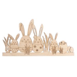 Wooden strip Easter Bunny,FSC Mix Credit