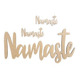 Holz Schrift  Namaste , FSC Mix Credit