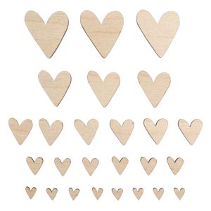 Wooden shape Heart, FSC Mix Credit