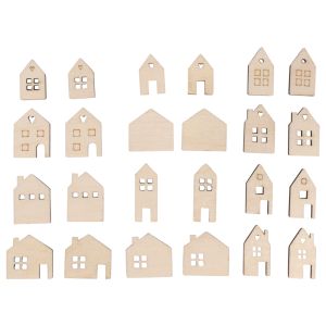 Wood shapes Mini house, FSC Mix Credit