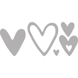 Stanzschabl. Set ( deep edge ):  Hearts