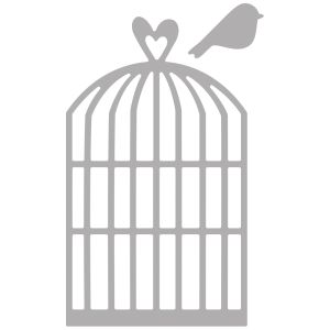 Pochoir à découper: Cage p. oiseau
