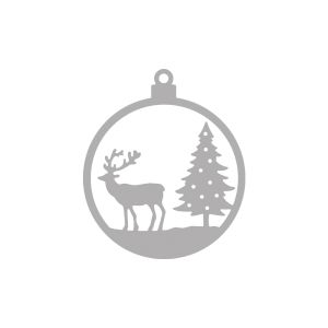 Punching template Christmas bauble Deer