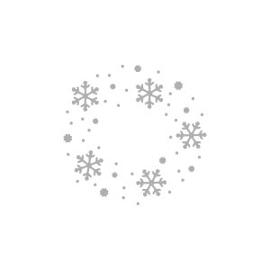 Punching template Snowflake wreath