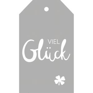 Stanzschablone Anhänger Viel Glück