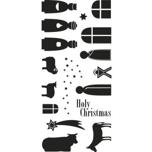 Clear Stamps - Crèche de Noël