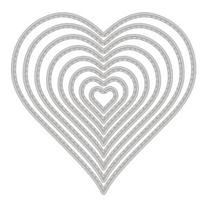 Stanzschablonen Herz Steppnaht