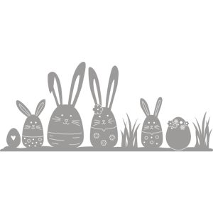 Gabarit de découpage Famille de lapins