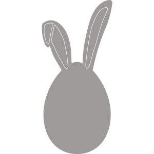 Punch template Easter bunny