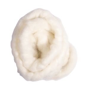 Cordon en laine avec coeur en jute