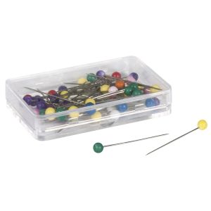 Epingles avec tête en plastique