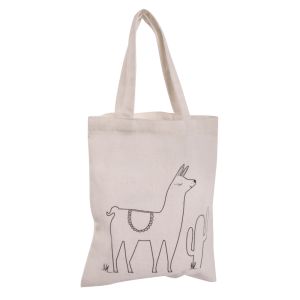 Baumwoll-Tasche m. Druck, Lama