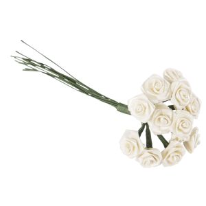 Petites roses en satin, 12 mm ø