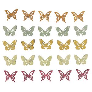 Holz Streuteile Schmetterlinge 5 Farben