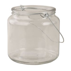 Glass container with handle, 10cm ø