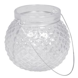 Glass container with handle