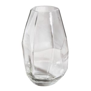 Glass vase, faceted